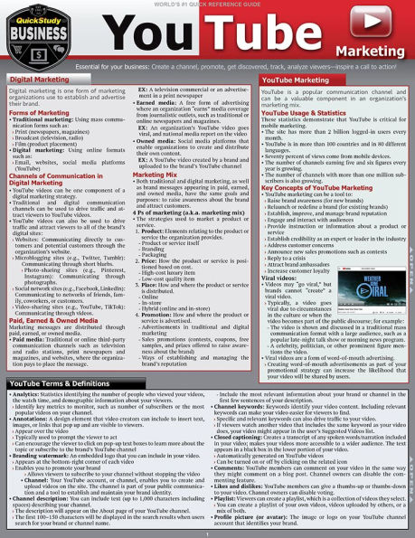 YouTube Marketing: a QuickStudy Laminated Reference Guide