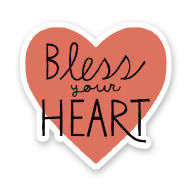 Title: Bless Your Heart Sticker, Author: Gibbs Smith Gift