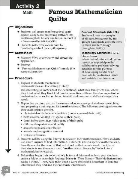 32 Quick and Fun Content Area Computer Activities: A Technology Project for Every Week of the School Year (Middle School)