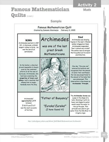 32 Quick and Fun Content Area Computer Activities: A Technology Project for Every Week of the School Year (Middle School)