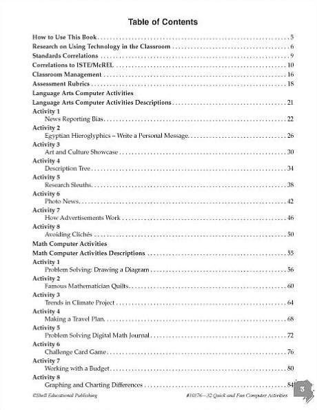 32 Quick and Fun Content Area Computer Activities: A Technology Project for Every Week of the School Year (Middle School)
