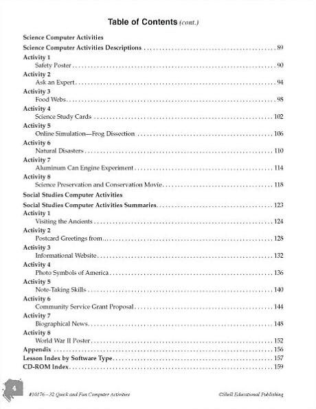 32 Quick and Fun Content Area Computer Activities: A Technology Project for Every Week of the School Year (Middle School)
