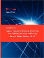 Exam Prep For Applied Calculus For Business, Economics, Life Sciences, And Social Sciences By Barnett, Ziegler, Byleen, 7th Ed.
