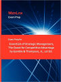 Exam Prep For Essentials Of Strategic Management, The Quest For Competitive Advantage By Gamble & Thompson, Jr., 1st Ed.