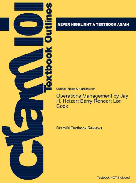 Studyguide for Operations Management by Cook, ISBN 9780136119418