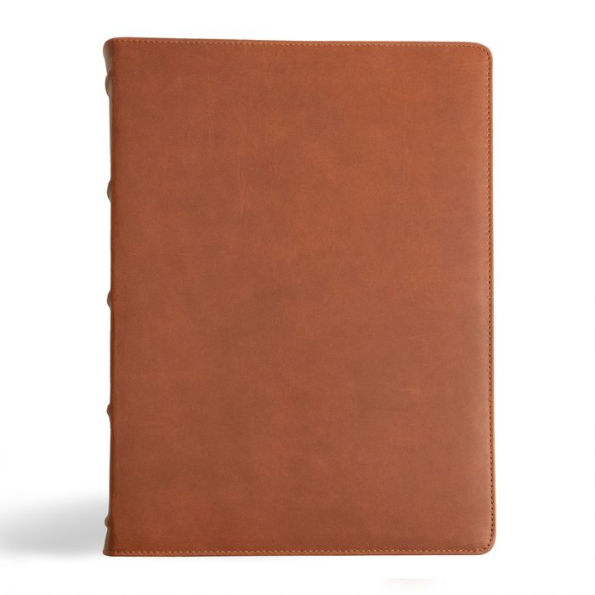CSB Verse-by-Verse Reference Bible, Holman Handcrafted Collection, Marbled Tan Premium Calfskin