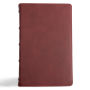 CSB Single-Column Personal Size Bible, Holman Handcrafted Collection, Marbled Burgundy Premium Calfskin