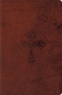 ESV Compact Bible (TruTone, Walnut, Weathered Cross Design)
