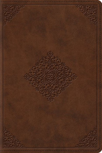 ESV Study Bible, Personal Size (TruTone, Saddle, Ornament Design)