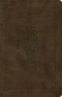 ESV Large Print Thinline Reference Bible (TruTone, Olive, Celtic Cross Design)