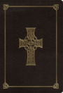 ESV Large Print Compact Bible (TruTone, Charcoal, Celtic Cross Design)