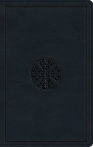 Title: ESV Large Print Value Thinline Bible (TruTone, Navy, Mosaic Cross Design), Author: Crossway