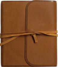 Title: ESV Single Column Journaling Bible (Natural Leather, Brown, Flap with Strap), Author: Crossway