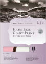 KJV Large Print Personal Size Reference Bible, Pink/Brown/White LeatherTouch