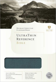 HCSB Ultrathin Reference Bible, Mantova Blue LeatherTouch