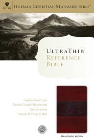 HCSB Ultrathin Reference Bible, Mahogany LeatherTouch Indexed