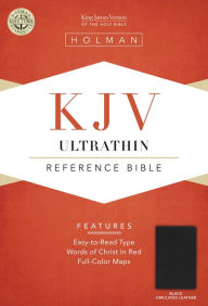 KJV Ultrathin Reference Bible, Black LeatherTouch
