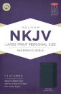 NKJV Large Print Personal Size Reference Bible, Slate Blue LeatherTouch
