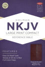 NKJV Large Print Compact Reference Bible, Burgundy Bonded Leather with Magnetic Flap
