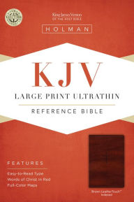 Title: KJV Large Print Ultrathin Reference Bible, Brown LeatherTouch Indexed, Author: Holman Bible Publishers