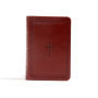 CSB Large Print Compact Reference Bible, Brown LeatherTouch