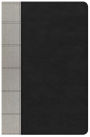 NKJV Large Print Personal Size Reference Bible, Black/Gray Deluxe LeatherTouch