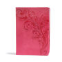 CSB Super Giant Print Reference Bible, Pink LeatherTouch, Indexed