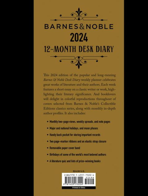 Moleskine Classic Diary 2024 Large Weekly hard cover 12 months