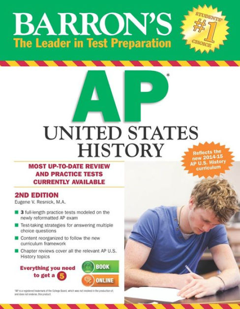 Barron's AP United States History By Eugene V. Resnick M.A., Paperback ...