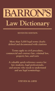 Title: Law Dictionary, Author: Steven H. Gifis