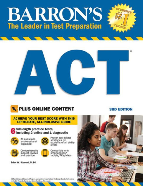 Barnes　with　Online　ACT　by　Tests　Paperback　W.　Stewart　Brian　Barron's　Noble®