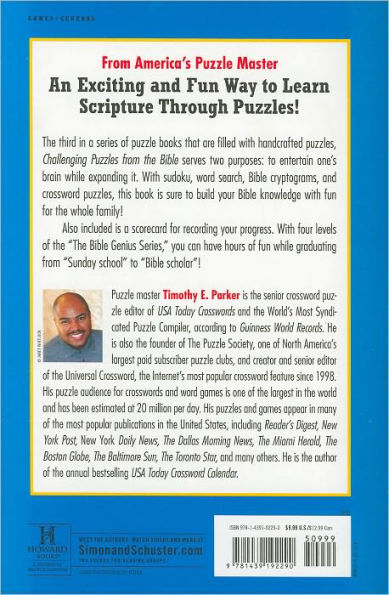 Challenging Puzzles from the Bible: Including Crosswords, Word Search, Cryptograms, and More