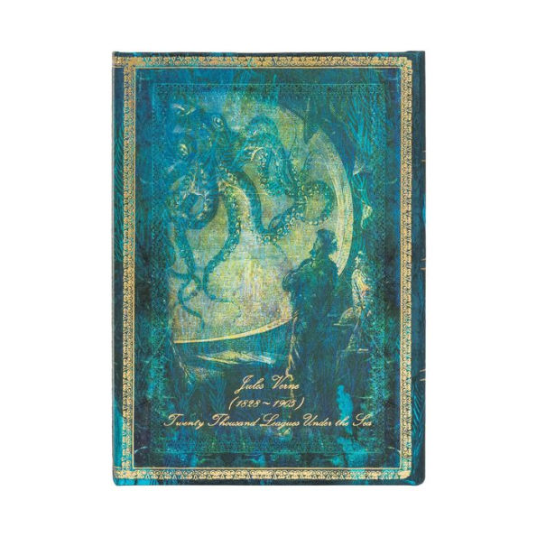 Paperblanks Verne, Twenty Thousand Leagues Hardcover Journals Midi 144 pg Lined