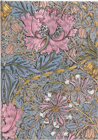 Title: William Morris Pink Honeysuckle Hardcover Midi Journal