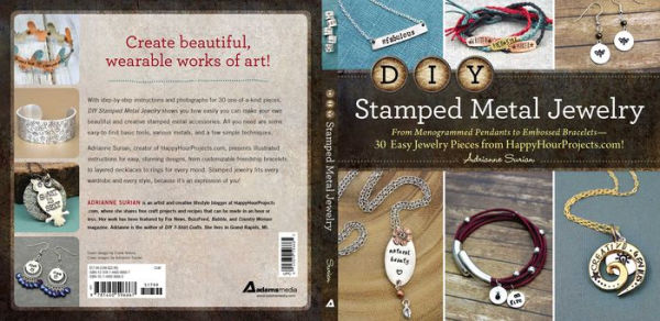 DIY Stamped Metal Jewelry: From Monogrammed Pendants to Embossed Bracelets--30 Easy Jewelry Pieces from HappyHourProjects.com!