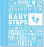 Baby Steps-Baby's First Year Album in Blue