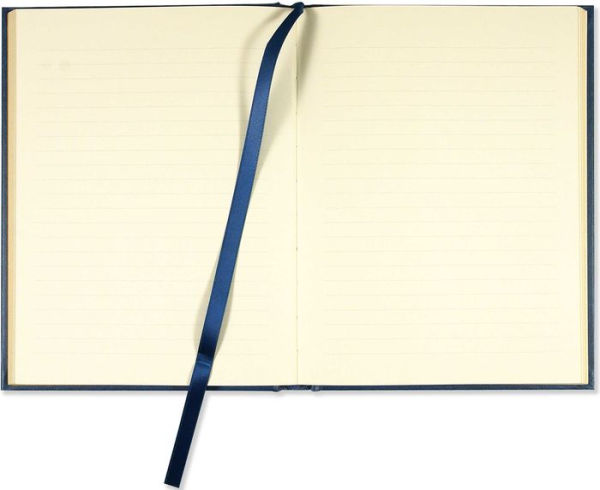 Celestial Blue and Gold Embossed Paper Bound Journal (6