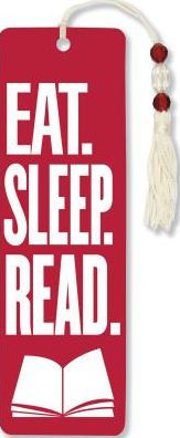 EAT SLEEP READ BEADED BOOKMARK