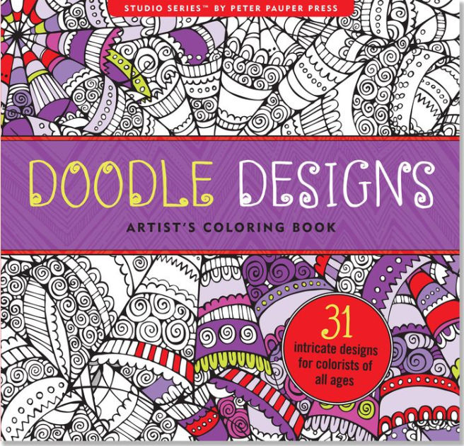 Doodle Designs Artist's Coloring Book by Peter Pauper Press, Paperback