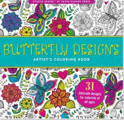 Butterfly Designs Artist's Coloring Book (31 stress-relieving designs)