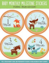Title: Baby Monthly Milestone Stickers - Woodland Friends
