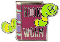 Title: Enamel Pin Bookworm