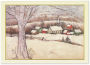 Snowy Village Christmas Boxed Card