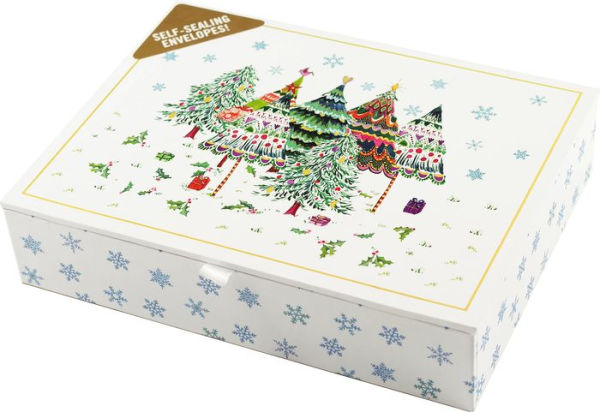 Merry Evergreens Deluxe Boxed Holiday Cards