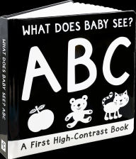 Title: What Does Baby See? ABC: A First High-Contrast Board Book, Author: Simon Abbott