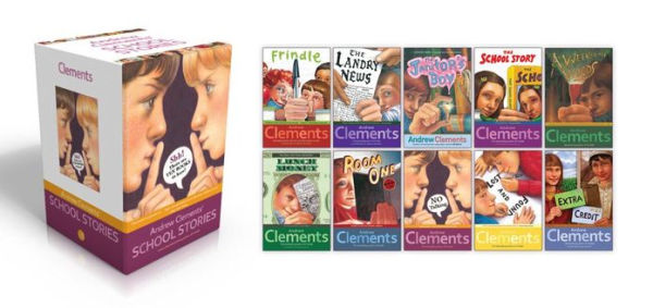 Andrew Clements' School Stories (Boxed Set): Frindle; Landry News; The Janitor's Boy; The School Story; A Week in the Woods; Lunch Money; Room One; No Talking; Lost and Found; Extra Credit