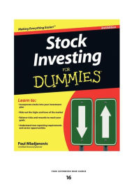 Title: Stock Investing for Dummies (Large Print 16pt), Author: Paul Mladjenovic