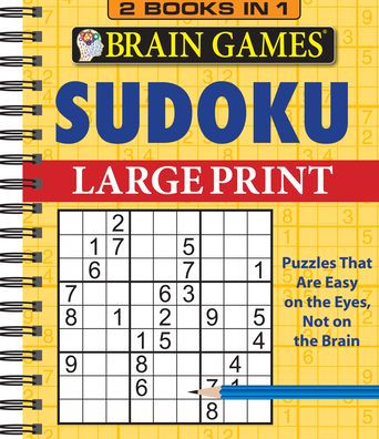 Brain Games - Large Print Sudoku Puzzles (Arrow) - (Brain Games Large  Print) by Publications International Ltd & Brain Games (Spiral Bound)