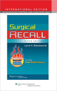 Surgical Recall. Editor, Lorne H. Blackbourne