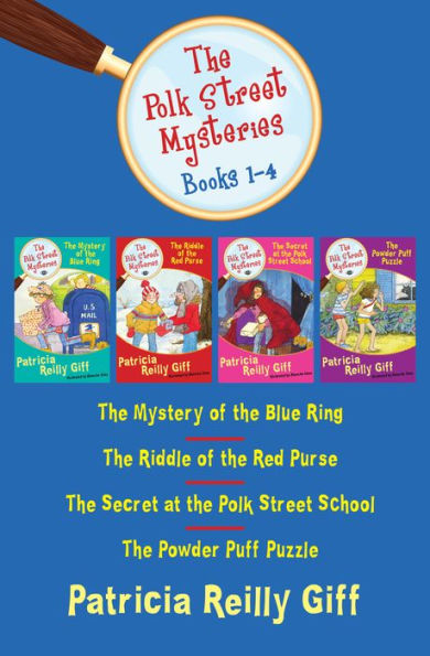 The Polk Street Mysteries Books 1-4: The Mystery of the Blue Ring, The Riddle of the Red Purse, The Secret at the Polk Street School, and The Powder Puff Puzzle